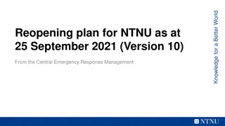 NTNU Reopening Plan Summary and Phased Steps