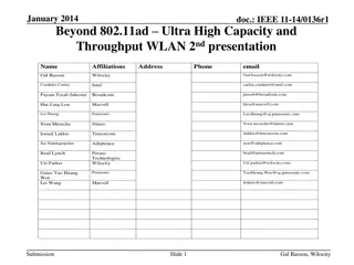Enhancing Ultra High Capacity WLAN Beyond 802.11ad in January 2014