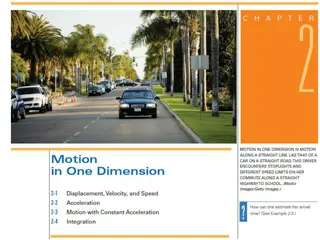 Introduction to Motion in One Dimension