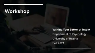 Crafting Your Letter of Intent for Psychology Honours Program at University of Regina
