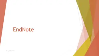 EndNote Software Overview