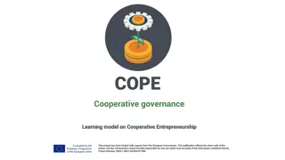 Cooperative Governance and Entrepreneurship Models