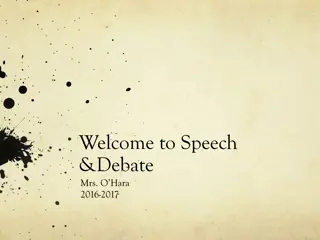 Speech and Debate Events 101 - Interpretations, Oratory, and Speaking Competitions