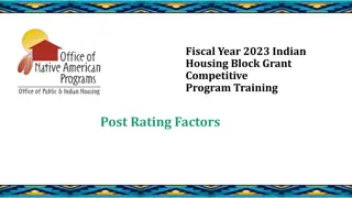 Indian Housing Block Grant Program Review and Rating Factors 2023