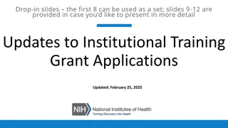 Updates to Institutional Training Grant Applications 2025