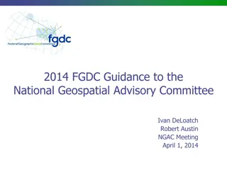 Guidance and Initiatives for National Geospatial Advisory Committee