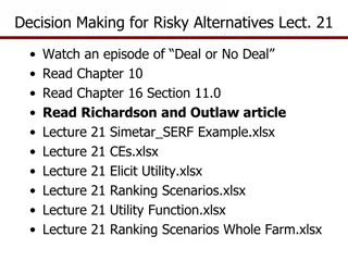 Insights on Utility-Based Risk Ranking Procedures