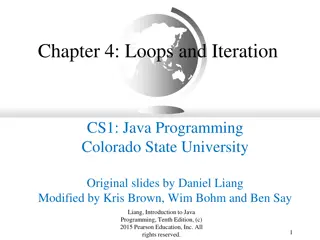 Exploring Java Programming Concepts through Loops and Iteration