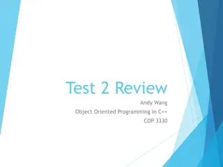 Object-Oriented Programming Techniques in C++ Review