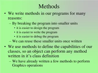 Benefits of Writing Methods in Programming