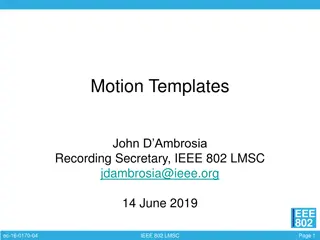 Motion Templates for IEEE 802 LMSC Efficiency Enhancement