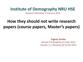 Common Errors in Research Papers and Essays