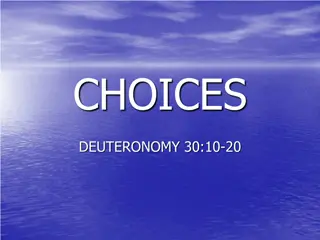 Life Choices: Consequences and Redemption in Deuteronomy