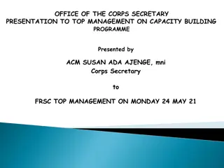 Effective Corps Administration by ACM Susan Ada Ajenge