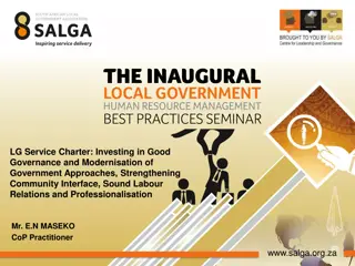 Investing in Good Governance and Modernisation of Government Approaches