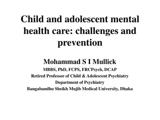 Challenges in Child and Adolescent Mental Health Care