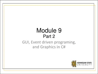 Building GUIs in C# for Event-Driven Programming and Graphics