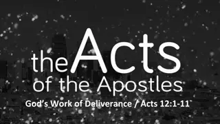 God's Work of Deliverance and Persecution in Acts: Key Lessons Revealed