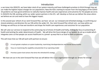 ICB Joint Forward Plan 2024/25: Transforming Health and Care Experiences