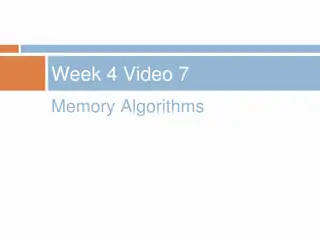 Memory Algorithms for Effective Learning