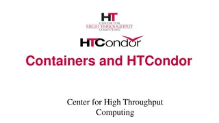 Containers and HTCondor: High Throughput Computing Solutions