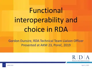 Choice and Interoperability in RDA for Enhanced Metadata Management