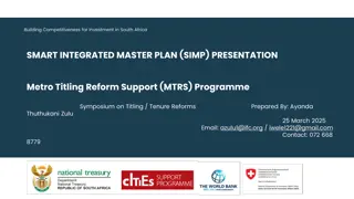 Integrated Master Plan for Investment in South Africa - SIMP Presentation