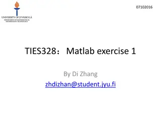 Matlab Exercises for Link Level Simulation and Modulation Overview