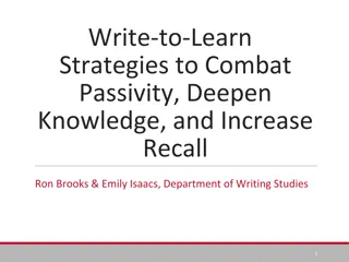 Effective Strategies for Writing to Enhance Learning Engagement
