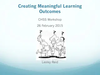 Developing Meaningful Learning Outcomes in Curriculum Design