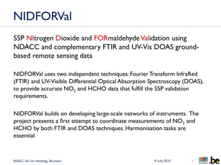 NO2 and HCHO Data Validation by NIDFORVal Using FTIR and DOAS Techniques