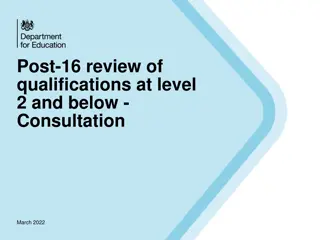 Post-16 Qualifications Review Consultation March 2022