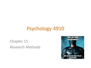 Psychology Research Methods: Logical Positivism, Dispositional Concepts, and Operationism