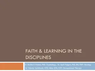 Faith & Learning in the Disciplines - Connecting Scripture to Education