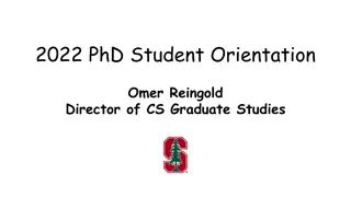 PhD Student Orientation and Academic Program Overview at Stanford CS Department