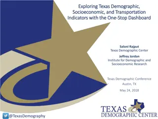 Exploring Texas Demographic and Socioeconomic Indicators with One-Stop Dashboard
