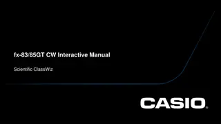 Scientific ClassWiz Calculator Interactive Manual