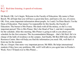 Welcome to Faculty of Education - Important People and Campus Information