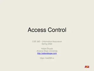 Information Assurance and Access Control in CSE 365 Spring 2022
