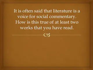 Literary Social Commentary: Analyzing Characterization, Setting, and Themes in The Reader and The Merchant of Venice