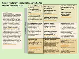 Pediatric Research Center Update and Grant Support in Atlanta