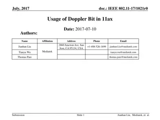 Usage of Doppler Bit in IEEE 802.11-17/1021r0