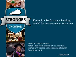 Kentucky's Performance Funding Model for Postsecondary Education Implementation