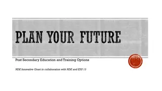 Exploring Post-Secondary Education and Training Options with Professionals