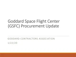 GSFC Procurement Update and Competitive Opportunities January 2020