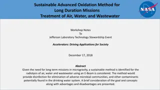 Sustainable Advanced Oxidation Method for Long Duration Missions Workshop Notes