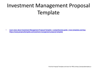 Investment Management Proposal Template Overview