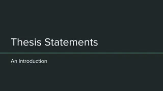 Mastering Thesis Statements: A Comprehensive Guide