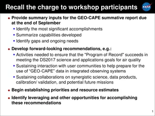 Strategies for Successful GEO-CAPE Implementation Towards DS2017 Goals