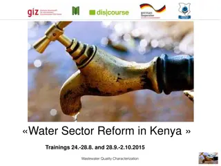 Water Sector Reform in Kenya: Wastewater Quality Characterization